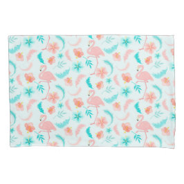 Hibiscus Pattern Pink Flamingo Kussensloop