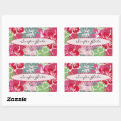 Hibiscus Pattern Rechthoekige Sticker (Vel)