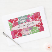 Hibiscus Pattern Rechthoekige Sticker (Envelop)