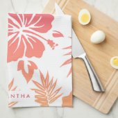 Hibiscus Pattern Theedoek (Quarter Fold)