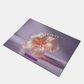 Hibiscus Peach Lavender Doormat Deurmat (Schuin)