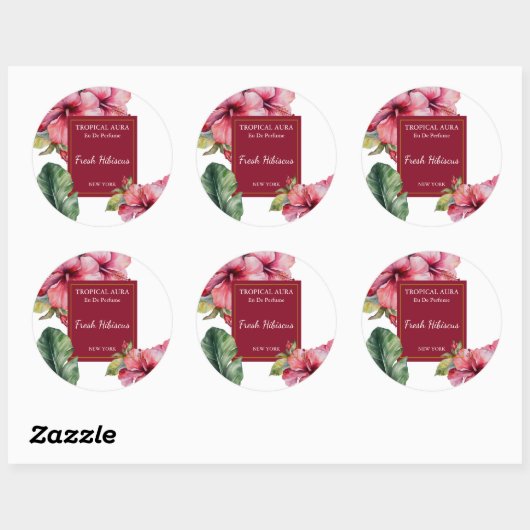 Hibiscus Perfume Label (Vel)