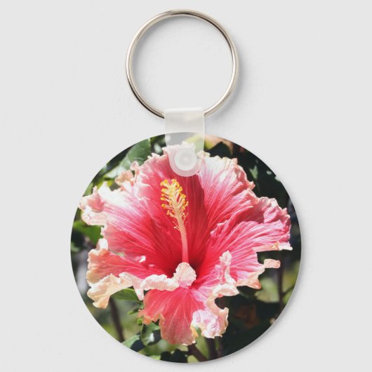 Hibiscus Photo Sleutelhanger (Voorkant)