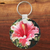 Hibiscus Photo Sleutelhanger (Voorkant)
