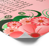 Hibiscus Pink DIY 12 Tables Wedding Seating Chart Poster (Hoek)