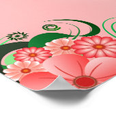 Hibiscus Pink DIY 13 Tables Wedding Seating Chart Poster (Hoek)