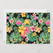 Hibiscus Pink Flamingo Moving Announement Kaart (Achterkant)