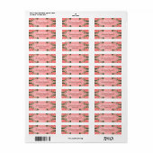 Hibiscus Pink Floral Wedding Favor Labels (Full Sheet)