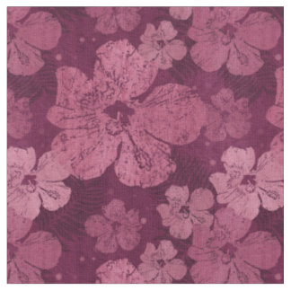Hibiscus Pink Flowers Batik Stof