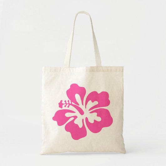 Hibiscus Pink Tropische Bloem Tote Bag (Voorkant)
