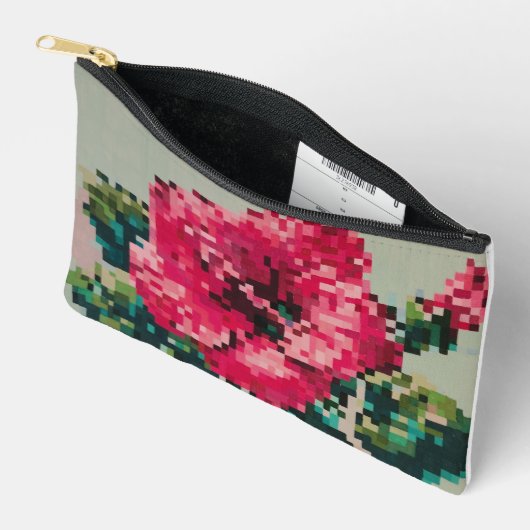 Hibiscus Pixel Art Floral Pastel Etui (Open)