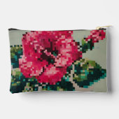 Hibiscus Pixel Art Floral Pastel Etui (Achterkant)