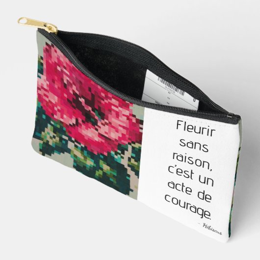 Hibiscus Pixel Art Floral Pastel Etui (Open)