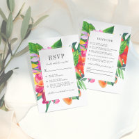 Hibiscus, Plumeria & Palm Funny Wedding RSVP