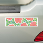 Hibiscus Pop Art Pattern Bumpersticker (Op auto)