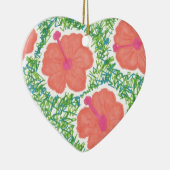 Hibiscus Pop Art Pattern Keramisch Ornament (Rechts)