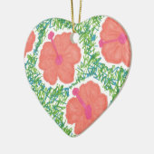 Hibiscus Pop Art Pattern Keramisch Ornament (Links)