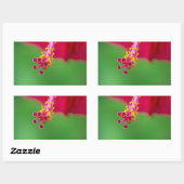 hibiscus rechthoekige sticker (Vel)