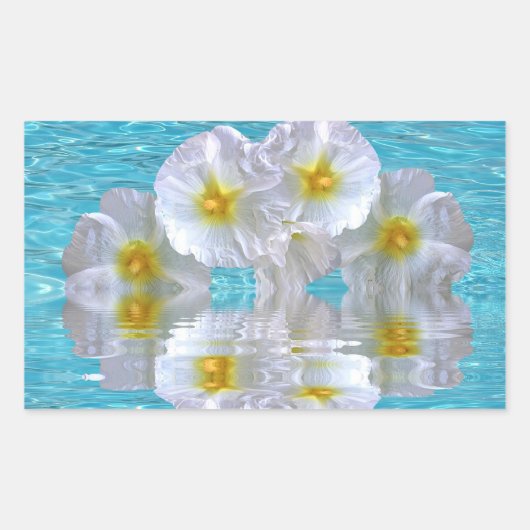 Hibiscus Rechthoekige Sticker (Voorkant)