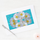 Hibiscus Rechthoekige Sticker (Envelop)