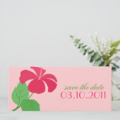 Hibiscus Reddingsaankondiging Datum Kaart (Staand voorkant)