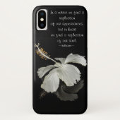 Hibiscus reflectie met Inspirerend quote Case-Mate iPhone Case (Achterkant)