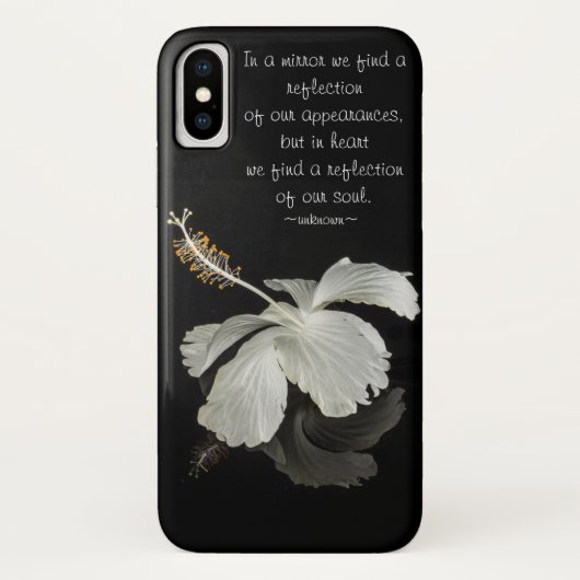 Hibiscus reflectie met Inspirerend quote Case-Mate iPhone Case (Achterkant)