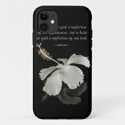 Hibiscus Reflection met Quote Droid RAZR Hoesje (Achterkant)