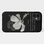 Hibiscus Reflection met Quote Droid RAZR Hoesje (Achterkant (horizontaal))