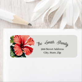 Hibiscus Retouradres Label