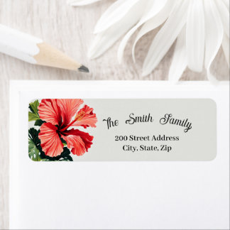 Hibiscus Retouradres Label