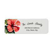 Hibiscus Retouradres Label (Voorkant)