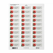Hibiscus Retouradres Label (Full Sheet)