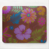 Hibiscus Retro Flower Design Muismat (Voorkant)