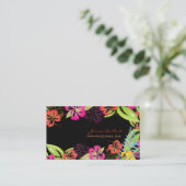 Hibiscus, Retro vettige tropische bloemen Visitekaartje (Staand voorkant)