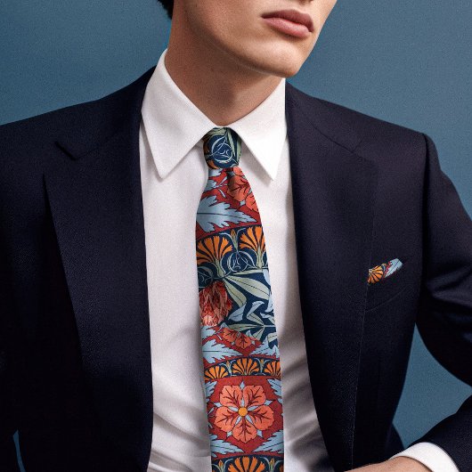 Hibiscus & Roos Mallow Mannen uit het Victoriaans- Stropdas