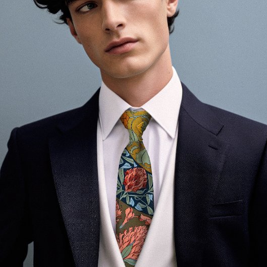 Hibiscus & Roos Mallow Mannen uit het Victoriaans- Stropdas