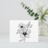 Hibiscus Roos van Sharon Flower Briefkaart (Staand voorkant)