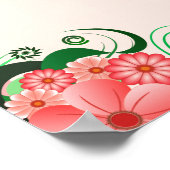 Hibiscus roze 13 Weddenschapstabellen Zitkaarten Poster (Hoek)