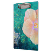 Hibiscus roze bloem turquoise oceaan Hawaïaans Klembord (Links)