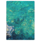 Hibiscus roze bloem turquoise oceaan Hawaïaans Klembord (Achterkant)