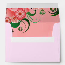 Hibiscus roze Floral Elegant Custom Enveloppen