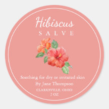 Hibiscus Salve / balsem Label