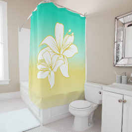 Hibiscus Sand and Zee Color Ombre Douchegordijn