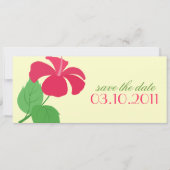 Hibiscus Save the Date Aankondiging (Voorkant)
