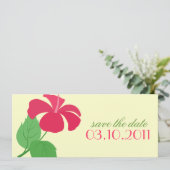 Hibiscus Save the Date Notice Kaart (Staand voorkant)
