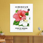 Hibiscus Seed Packet Canvas Afdruk (Insitu (Woonkamer))