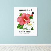 Hibiscus Seed Packet Canvas Afdruk (Insitu (Houten vloer))