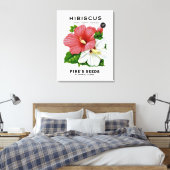 Hibiscus Seed Packet Canvas Afdruk (Insitu (Slaapkamer))