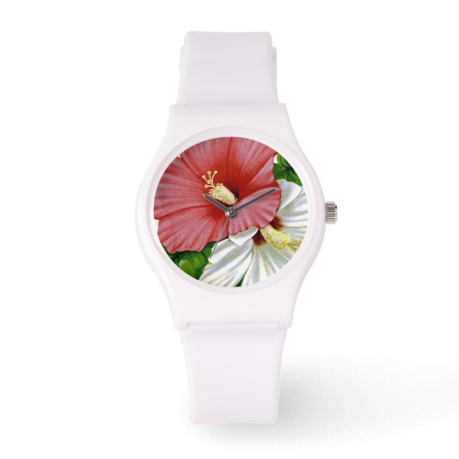 Hibiscus  Seed Packet Horloge (Voorkant)